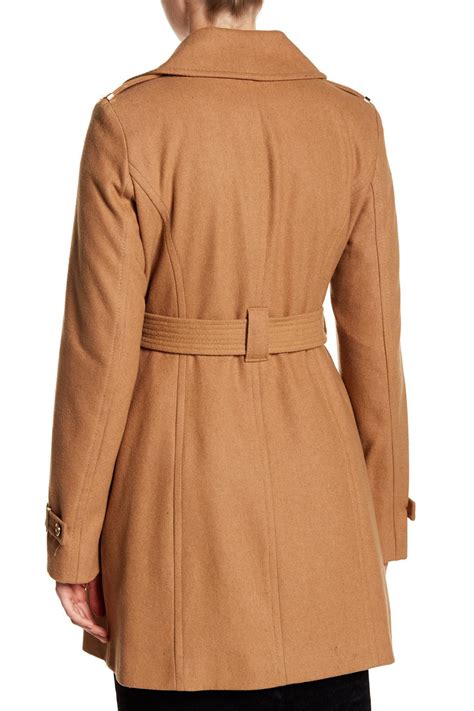 michael kors belted wool coat|michael kors camel coat.